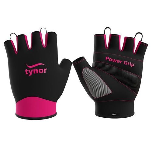 Tynor Sport Grip Women's Gym Gloves - Black & Pink (L) 1's