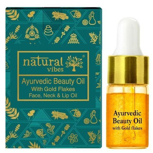 Natural Vibes Ayurvedic Beauty Oil with Gold Flakes 3 ml