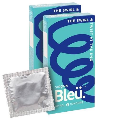 Bleu Spiral Condoms for Men (Pack of 2 x 8's)