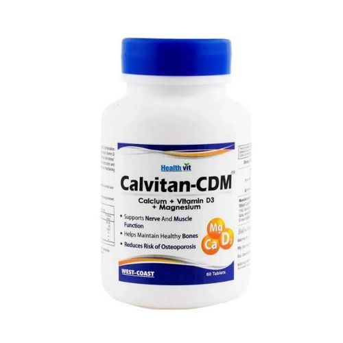 Healthvit Calvitan-CDM Calcium + Vitamin D3 + Magnesium -Tablets 60's