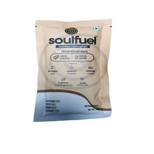 Soulfuel Whey Protein Powder with Gut Health - Coffee 36 gm