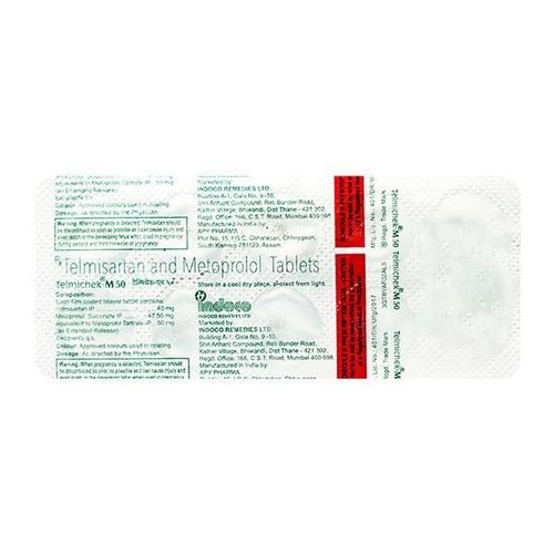 Telmichek M 50mg Tablet 10'S