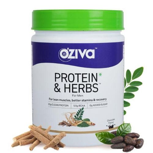 Oziva Protein & Herbs Powder for Men - Chocolate 500gm