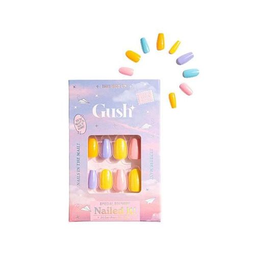 Gush Beauty Nailed It Reusable Luxury Press On Nails With Application Kit Pastels - Medium Almond 1's