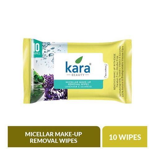 Kara Beauty Micellar Make Up Removal Wipes - Lavender & Seaweed 10's