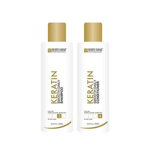 Beauty Garage Professional Keratin Smooth Daily Shampoo 300 ml + Keratin Smooth Daily Conditioner 300 ml
