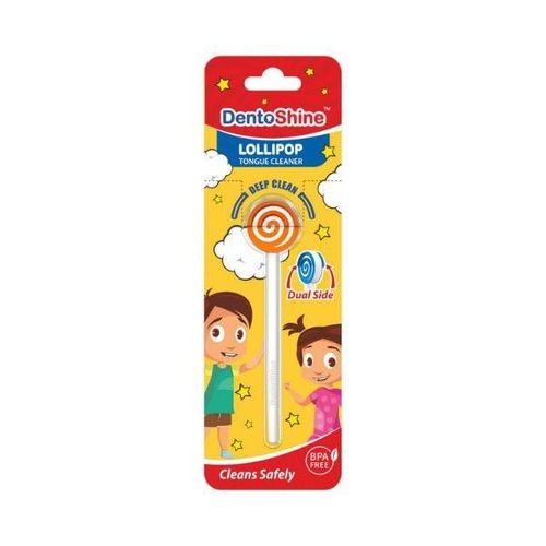Dentoshine Lollipop Tongue Cleaner for Kids Orange 100 gm