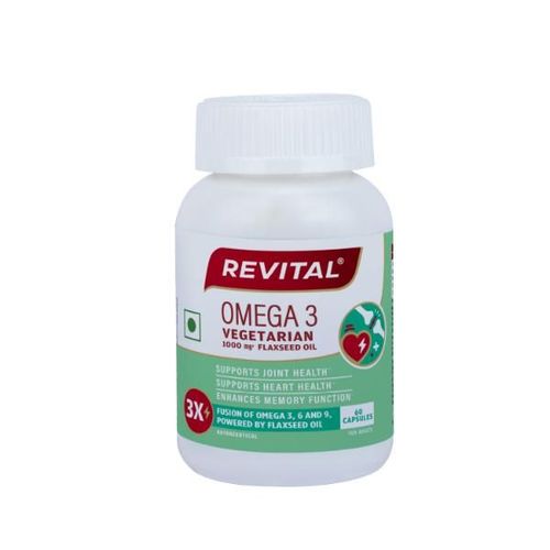 Revital Omega 3 Vegetarian 1000 mg Flaxseed Oil Capsules 60's