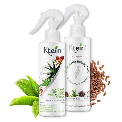 Ktein Hair Spray Combo (Natural Hair Holding Mist 200 ml + Hair Natural Heat Protection Pre & Post Styling Hair Spray 200 ml)