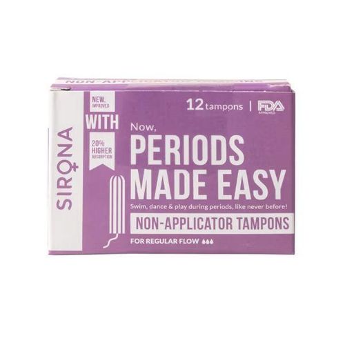 Sirona Worry-Free Periods Tampons - Regular Flow 12's