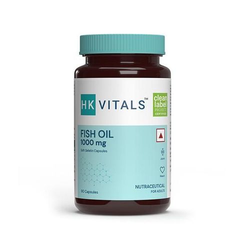 HK Vitals Fish Oil Capsule for Men and Women (1000Mg Omega 3 with 180Mg Epa and 120Mg Dha) 90 Omega 3 Fish Oil Capsules 1's