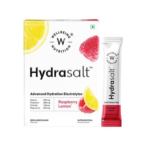 Wellbeing Nutrition Hydrasalt Electrolytes Sachets - Raspberry Lemon 15's