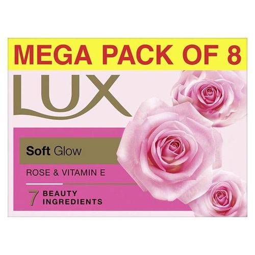 Lux Soft Glow Rose & Vitamin E For Glowing Skin Beauty Soap Offer Pack 1200 gm