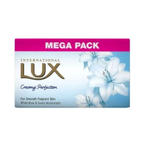 LUX International Creamy Swiss Moisturizer Bathing Soap For Glowing Skin Mega Pack (Pack of 4) 500 gm