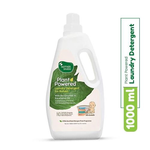 Mother Sparsh Plant Powered Baby Laundry Liquid Detergent - Enzymes And Eucalyptus Oil 1000 ml