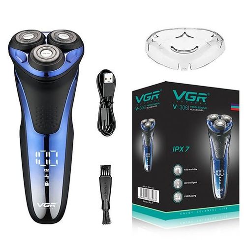 VGR V-306 Wet and Dry Shaver, 300 min Runtime (Blue) 1's