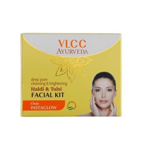 VLCC Ayurveda Deep Pore Cleansing & Brightening Haldi & Tulsi Facial Kit 50 gm