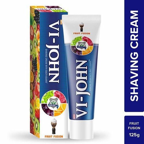 VI-John Shaving Cream Fruit Fusion with Tea Tree Oil and Bacti-Guard for All Skin Types 125 gm