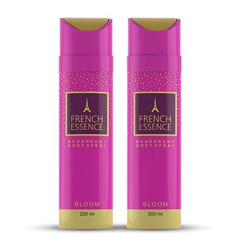 French Essence Deodorant Body Spray - Bloom - Pack of 2 x 200 ml