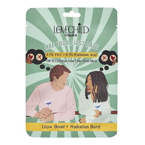 LoveChild Masaba Like Your First Date 100 Percent Cellulose Aloe Fiber Sheet Mask 20 gm