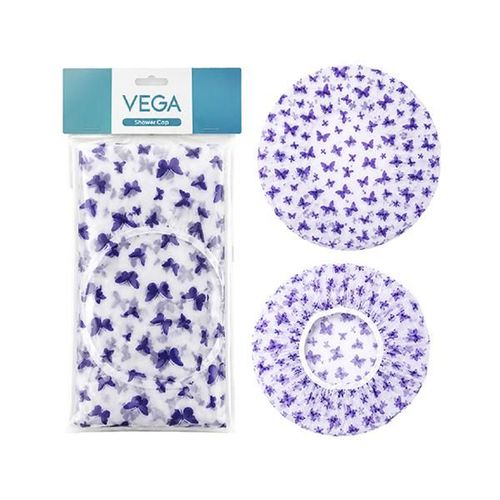 Vega Premium Shower Cap For Women, Waterproof Reusable Bath Cap, Set Of 2 (Sc-02)