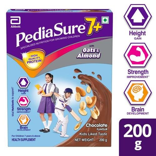 Pediasure 7Plus Health Drink Powder - Chocolate Flavour 200 gm (Refill Pack)