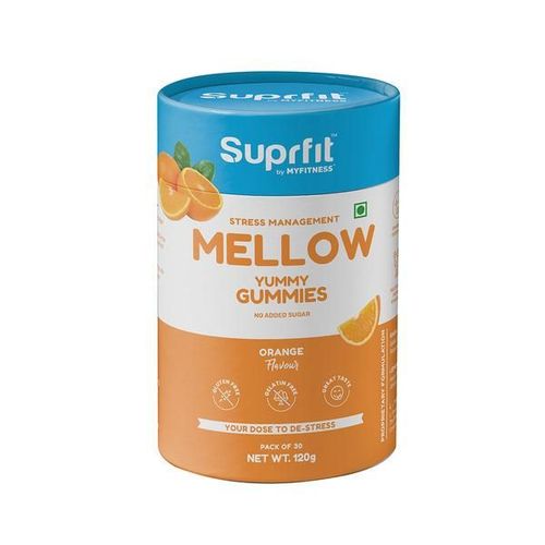 Suprfit Mellow Stress Management Yummy Gummies - Orange 120 gm