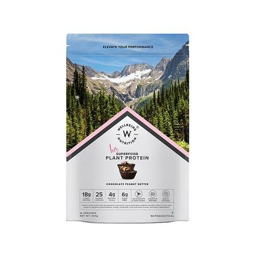 Wellbeing Nutrition Her Superfood Plant Protein Powder Chocolate Peanut Butter 500 g