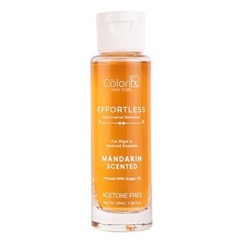 Color Fx Effortless Nail Enamel Remover Acetone free argan oil infused Mandarin R2 50 ml