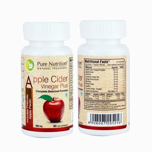 Pure Nutrition Apple Cider Vinegar Plus Veg Capsule 90's