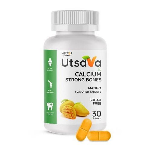 Nector Utsava Calcium Strong Bones Sugar Free Tablet - Mango 30's