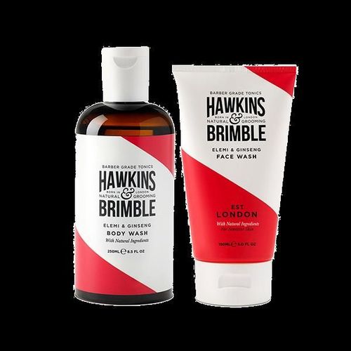 Hawkins & Brimble Bath Kit ( Face Wash 150ml + Body Wash 250ml ) 400 ml