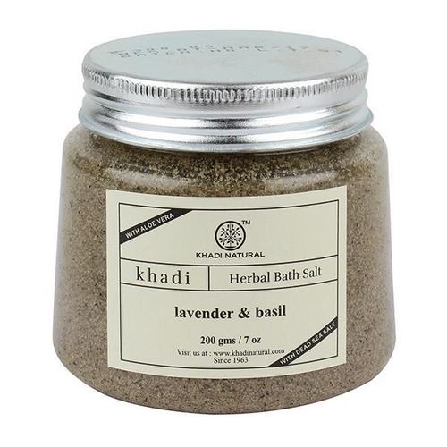 Khadi Natural Herbal Bath Salt - Lavender Basil 200 gm