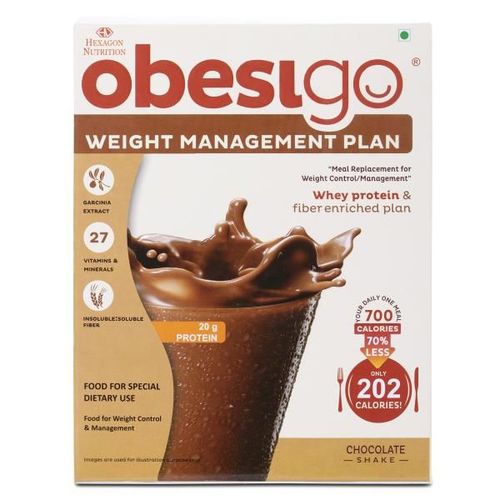 Obesigo Weight Management Plan Powder - Chocolate Shake (Pack of 7 x 50 g)