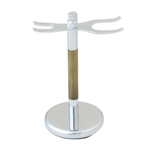 Pearl Razor & Brush Holder Stand - Gold Black