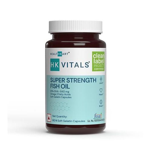HealthKart HK Vitals Super Strength Fish Oil Soft Gelatin Capsule 60's