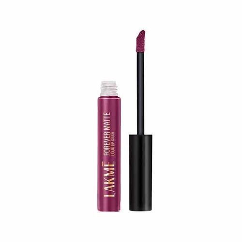 Lakme Forever Matte Liquid Lip, 16hr Lipstick, Purple Pout, 5.6ml