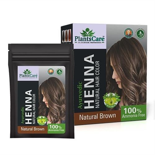 Plantscare Henna Natural Hair Colour - Natural Brown 240 gm
