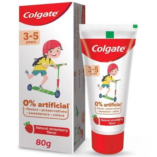 Colgate Kids (3-5 Years) Toothpaste - Natural Strawberry Flavor 80 gm