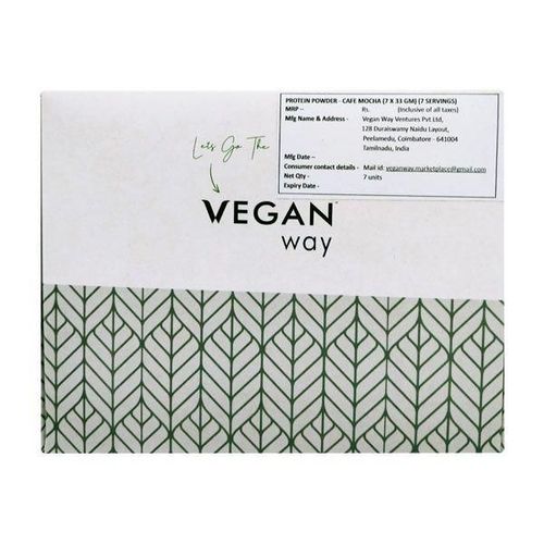 Vegan Way 100 % Vegan Plant Protein Powder - Cafe Mocha (Pack of 7 x 33 gm)