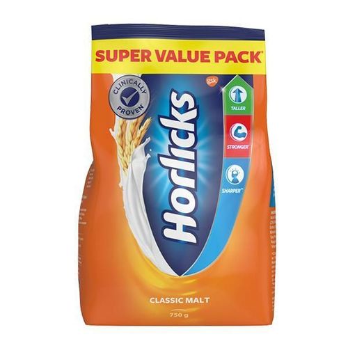 Horlicks Nutritional drink Powder - Classic Malt Flavour 750 gm (Pouch)