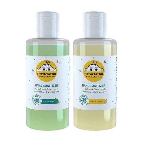 Tiffy & Toffee Non-Alcoholic Hand Sanitizer - Tulsi 100 ml + Non-Alcoholic Hand Sanitizer - Lemon 100 ml