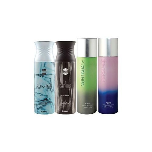Ajmal 1 Avid Homme, 1 Carbon Homme, 1 Nightingale And 1 Persuade Deodorants Pack of 4 200 ml