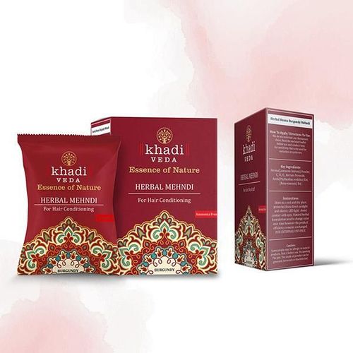 Khadi Veda Herbal Mehndi for Anti Dandruff - Burgundy 100 gm