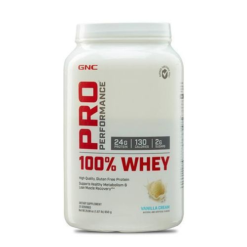 GNC Pro Performance 100% Whey Protein Powder - Vanilla Cream Flavour 2.02 lb (N)