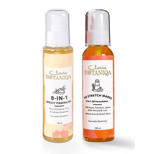 Clovia Botaniqa 8-IN-1 Breast Firming Oil & No Stretch Marks Oil 13-IN-1 Formulation 200 ml