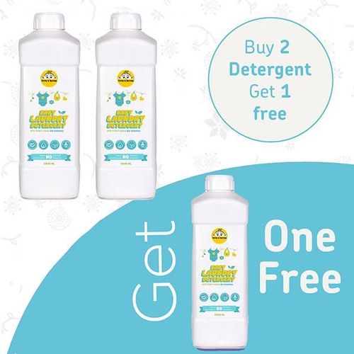 Tiffy & Toffee Baby Laundry Detergent 1 Litre (Buy 2 Get 1 Free)