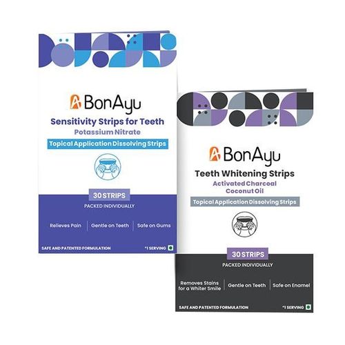 BonAyu Tooth Whitening + Tooth Sensitivity Mouth Dissolving Strips 60's