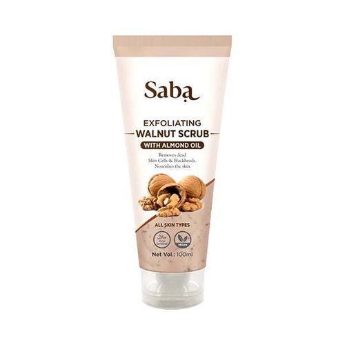 Saba Exfoliating Walnut Scrub with Kashmiri Walnut Shells Exfoliates and Revitalizes The Skin 100 ml