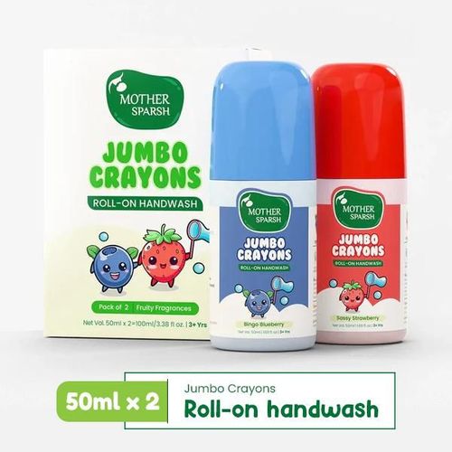 Mother Sparsh Mother Sparsh Jumbo Crayons Roll-on handwash (Pack Of 2 x 50ml) 1's